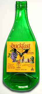 Flattened Buckfast botle clock