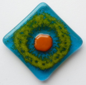 blue square fridge magnet