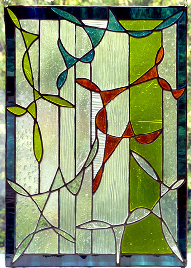 Decorative soldered glass panel